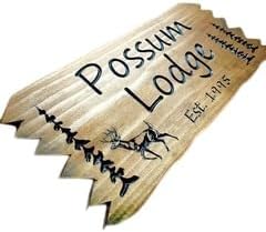 Custom Wooden Signs, Personalized Wood Signs, Custom Wood Signs, Personalized Cabin Signs, Outdoor Wooden Sign, Family Name Signs (Possum Logde Style)