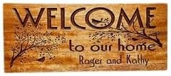 Custom Wooden Signs, Personalized Wood Signs, Custom Wood Signs, Personalized Cabin Signs, Outdoor Wooden Sign, Family Name Signs (Welcome Rectangle)
