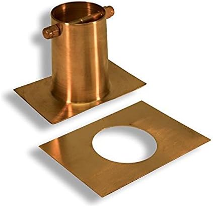 Nautical Cups Copper Rain Chain with Installation Kit - 13 Foot