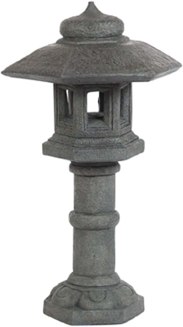 Solid Rock Stoneworks 3 Piece Yariga Garden Lantern- 37" Tall- Indigo