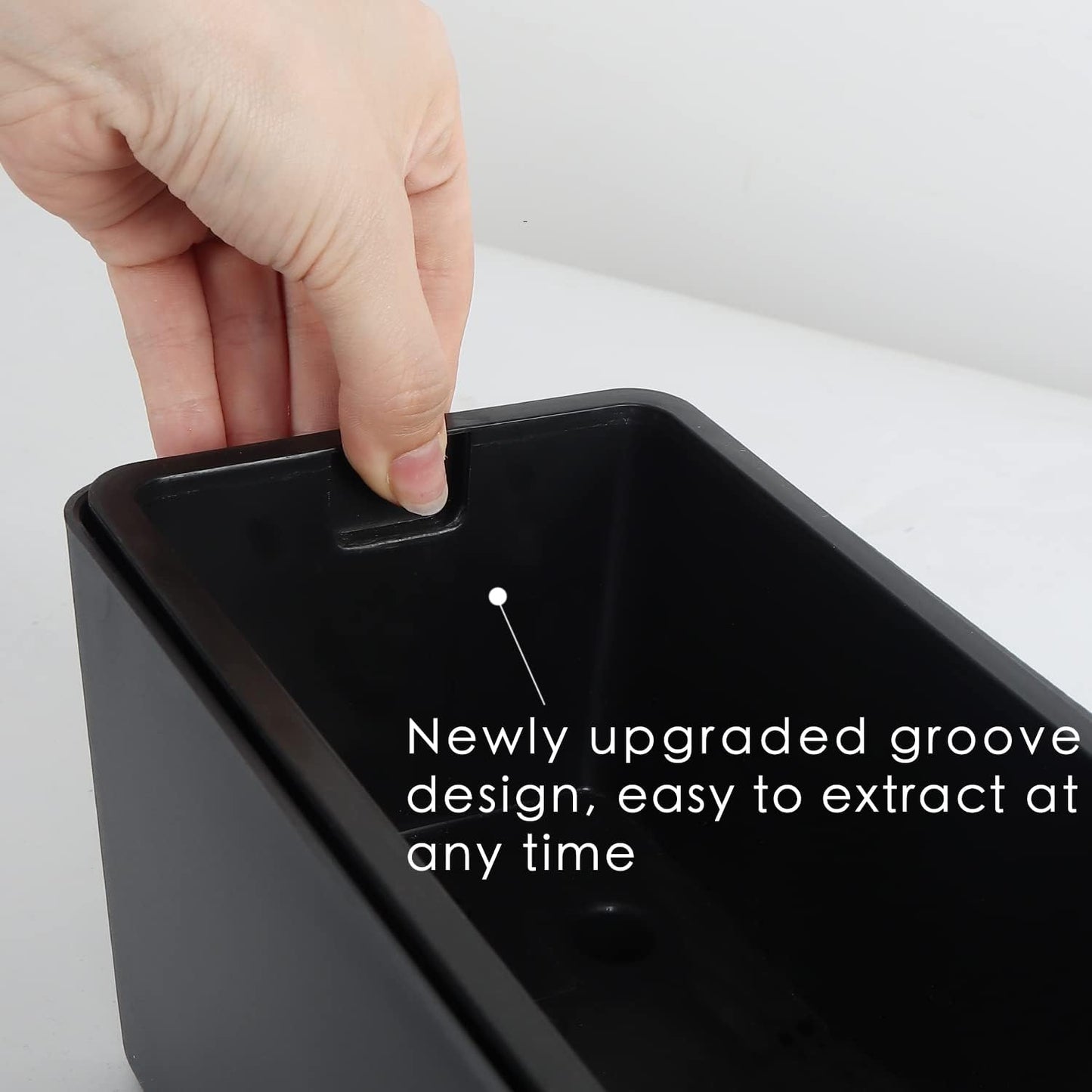 GardenBasix Elongated Self Watering Planter Pots Window Box 5.5 x 16 inch Indoor Home Garden Modern Decorative Planter Pot for All House Plants Flowers Herbs (Dark Grey,1-Pack)