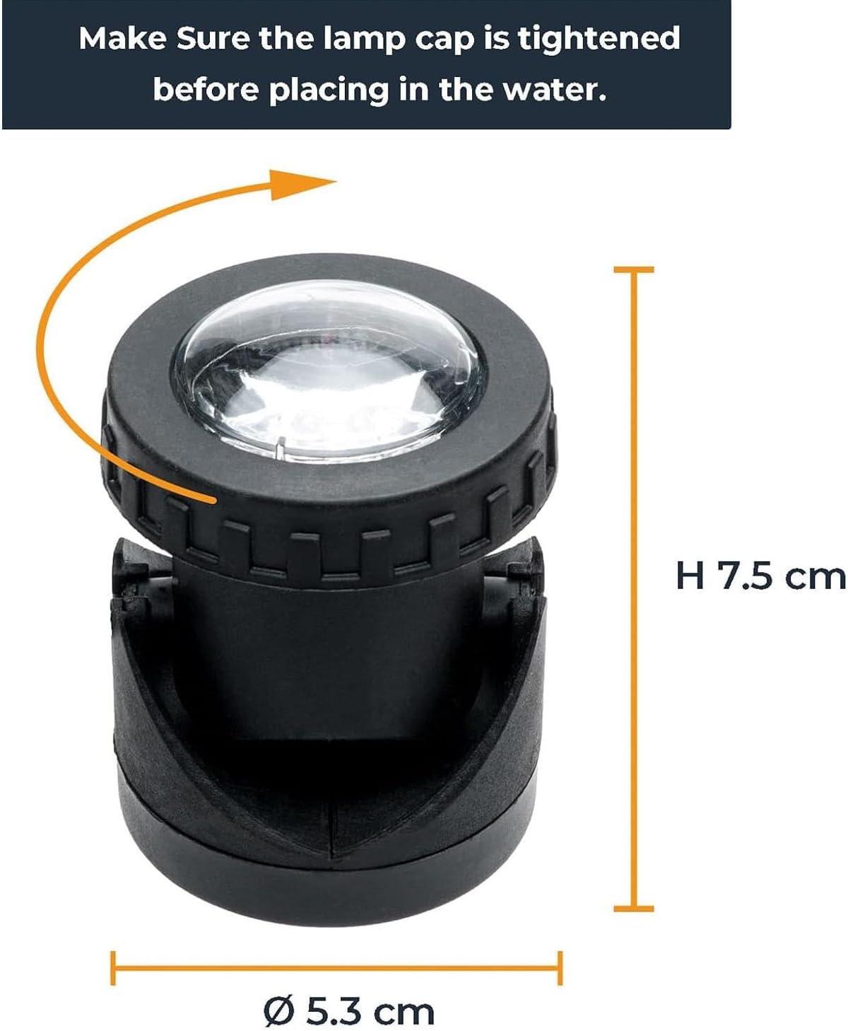 Warm White Pond Lights, 2500K Underwater Landscape Spotlights, IP68 Waterproof Submersible Fountain Lights for Garden Yard Aquarium Pond Fountain Waterfall (2 Lights)