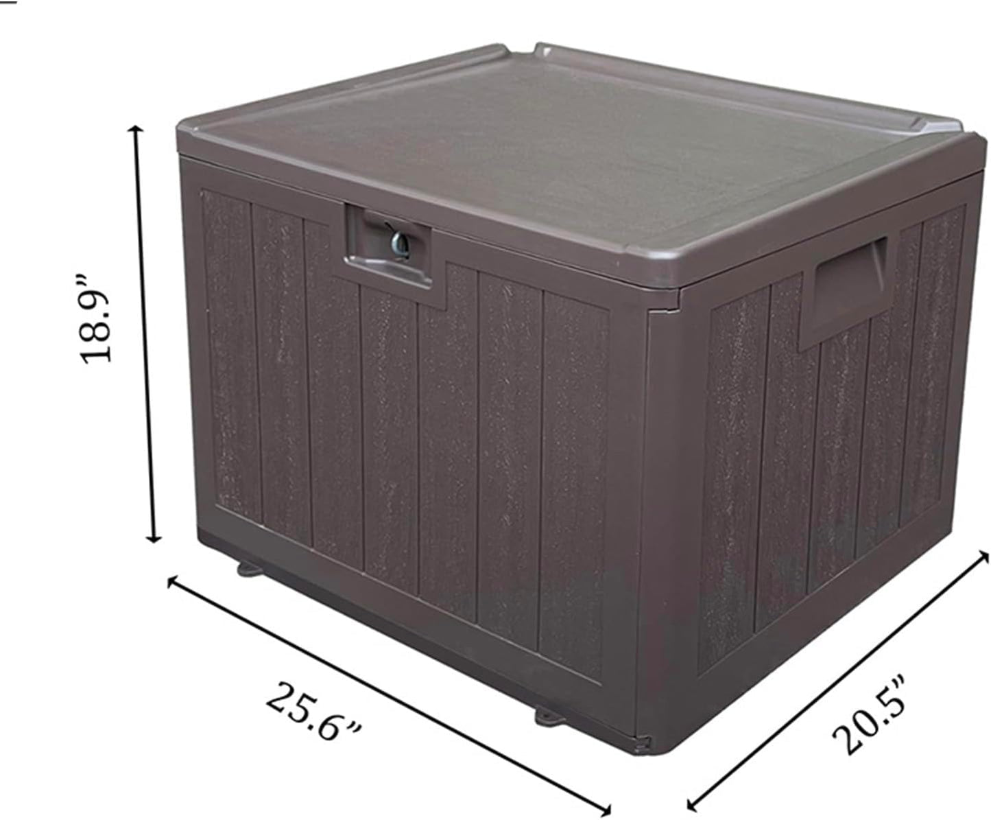 33 Gallon Small Outdoor Storage Box,Waterproof Resin Deck box for Patio Furniture,Garden Tools,Package Delivery,Lockable Patio Storage Box,Blow-Molded HDPE