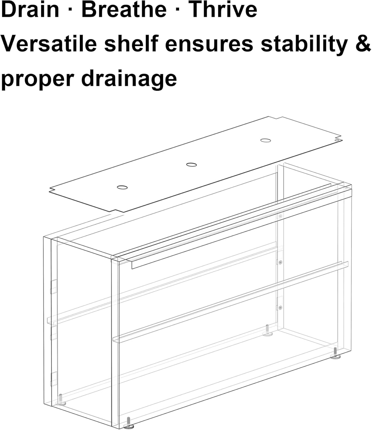 GSK White LED Metal Planter Boxes Outdoor Space LED Light Strips × 2 Durable and Stylish Rectanglular Raised Flower Trough with Drainage Holes Indoor Easy Assembly Garden Patio Balcony Porch