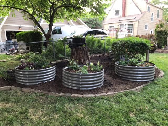 A ANLEOLIFE 12-Pack 4X4X1.5ft & 6X2X1.5ft & 81x81x18 in Deep Root Galvanized Raised Garden Beds Outdoor for Planting Vegetables Flowers Herb, Quartz Grey