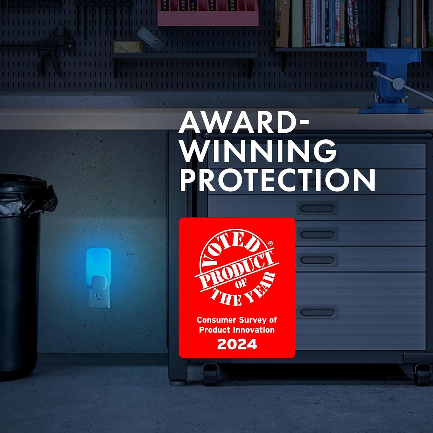 STEM Light Trap: Indoor Fruit Fly Trap, Effective Insect Control for Home, Attracts and Traps Flying Insects, Emits Soft Blue Light, Starter Kit with 1 Plug-in Device and 3 Cartridges