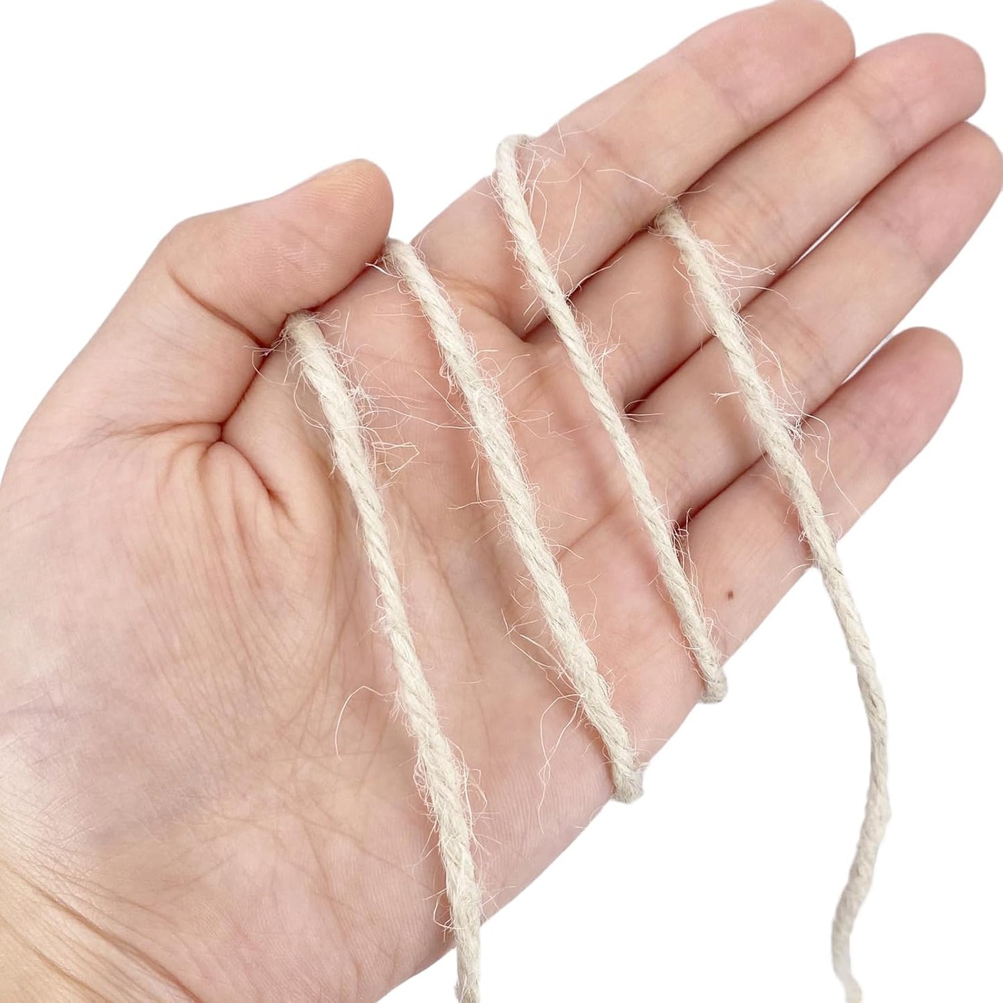 Leecogo White 2.5mm Jute Twine 328 Feet Heavy Duty Garden Twine String for Gardening Plant Crafts and Decorative Projects