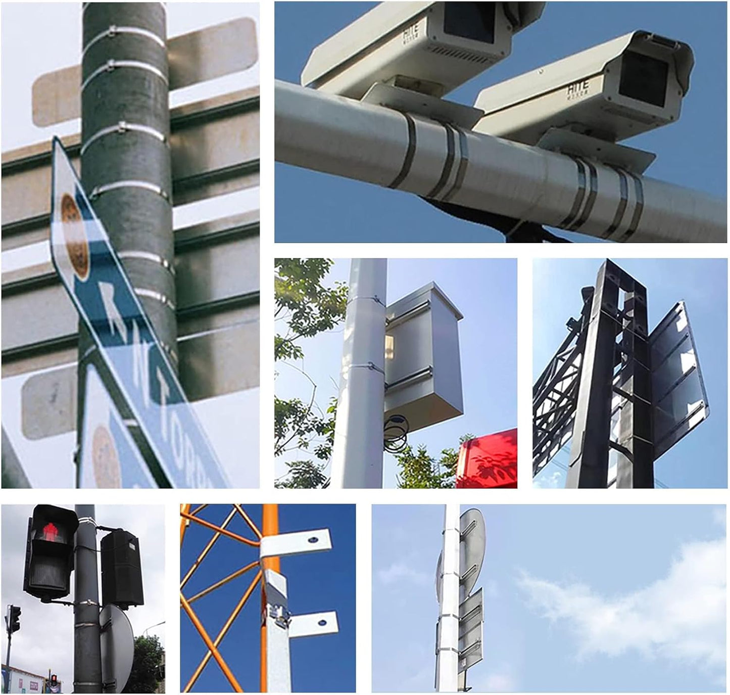 Metal Zip Ties Heavy Duty Outdoor, 800 Lbs 24 Inch Stainless Steel Zip Ties, 40 Pcs Self-Locking Metal Cable Ties, Strength, Ideal for Exhaust Wrap, Cables, Farms, Pipes, Roofs and Outdoor Fence