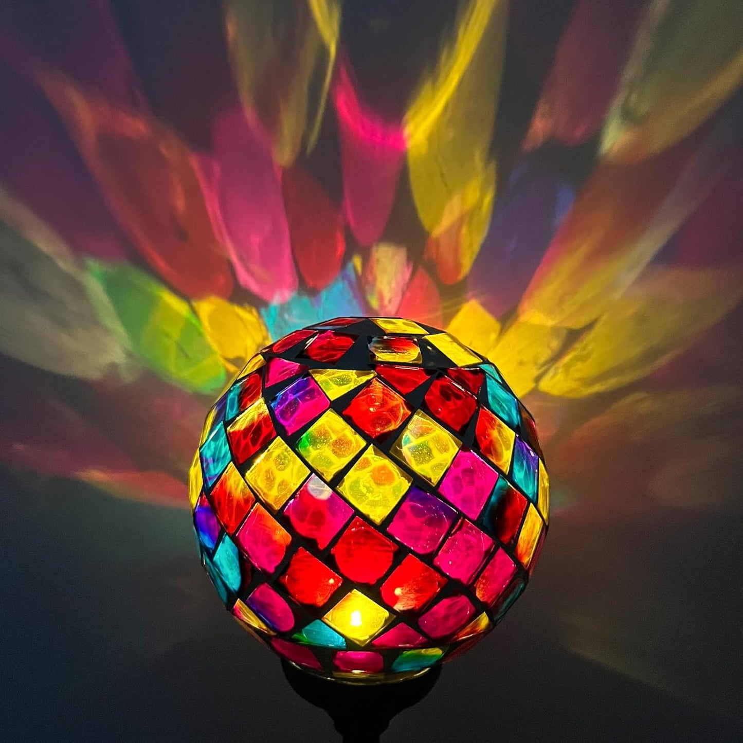 VCUTEKA Solar Garden Lights - Mosaic Solar Lights Outdoor Decor Pathway Light Waterpoof LED Stake Light for Landscape Lawn Patio