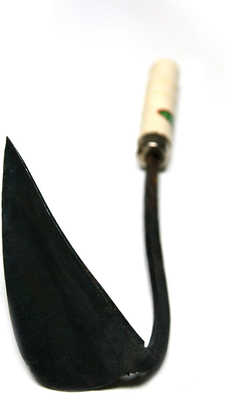 JGI HOMI 2 - Hoe Garden Tool for Weeding, Gardening, harvesting, and Planting, Korean Homi Hand Plow, Durable, Sharp, and Ergonomic