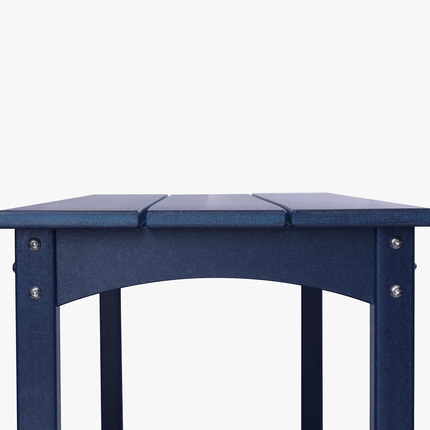 WestinTrends Malibu 55" Outdoor Patio HDPE Adirondack 2-Tier Shelf Console Table, Navy Blue