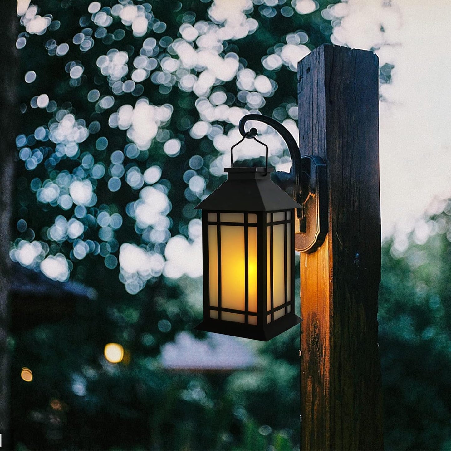 Afirst Solar Lantern Outdoor, Hanging Lights Decorative Outdoor Lighting Waterproof Umbrella Lights for Patio Garden, Table,Party Decor, 2 Pack