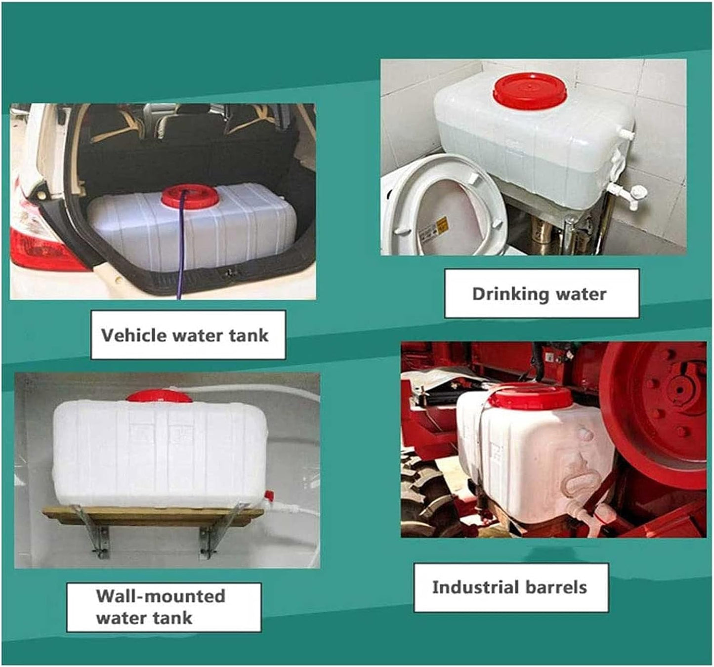 Large Plastic Water Storage Tanks Emergency Water Storage 50L/80L/110L/200L Camping & Hiking Water Storage Water Container Multifunctional Water Tank(Size:80L/21gallon)