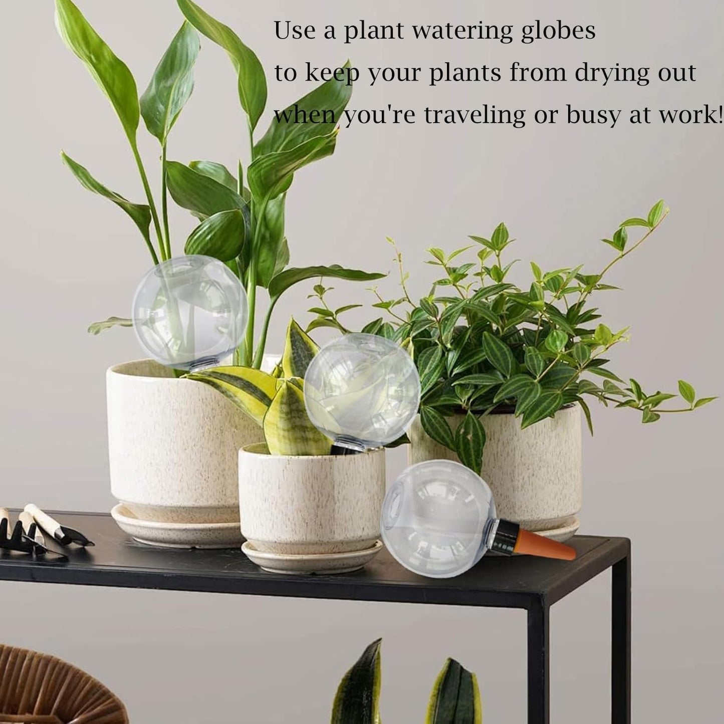 2 Pcs Watering Globes 17oz Plastic Self Watering Planter Insert, Plant Watering Globes for Indoor/Outdoor Automatic Drip Irrigation with Slow Release Control