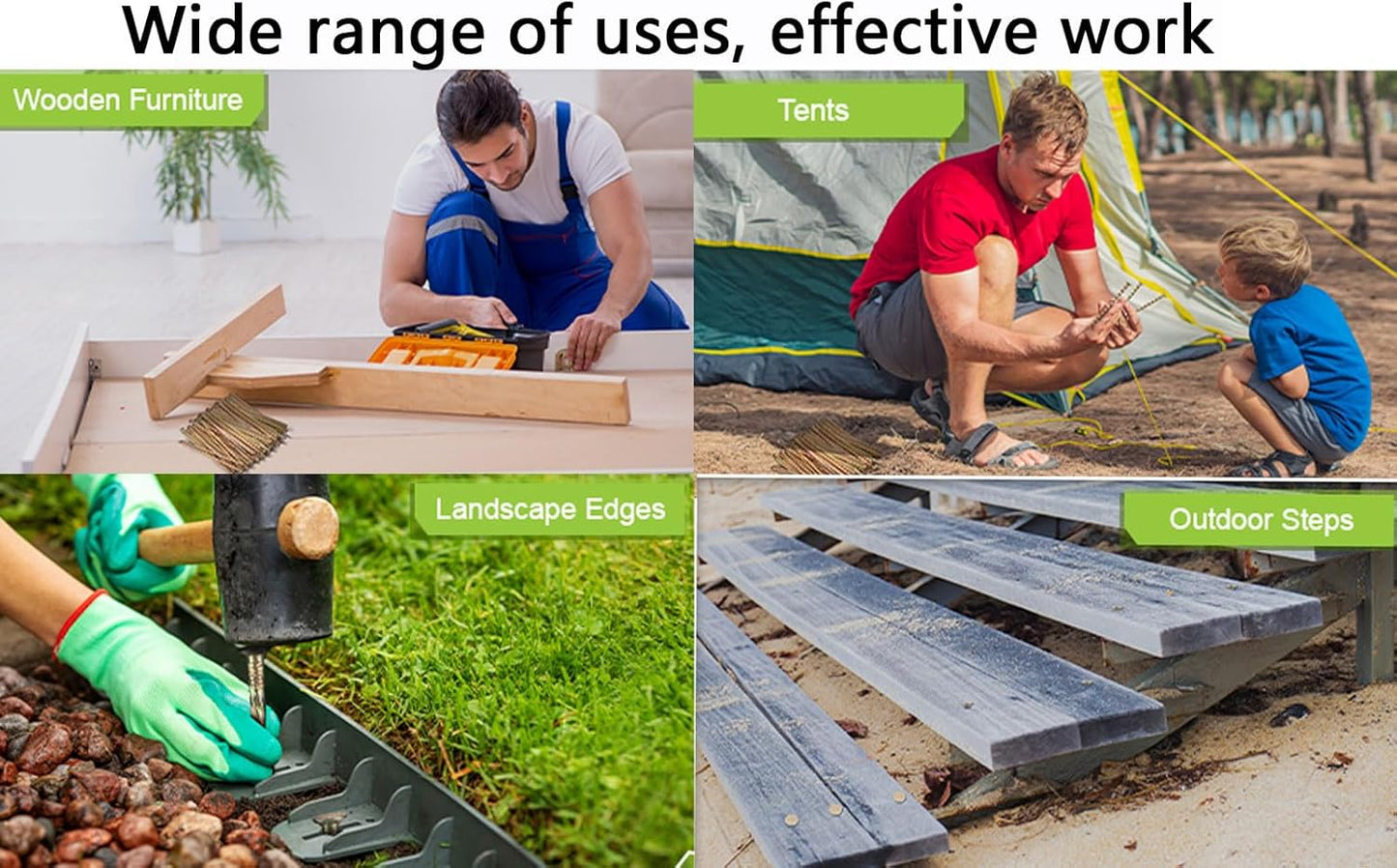 12 Inch Galvanized Heavy Duty Spiral Landscape Spikes, Metal Garden Stakes Edging Anchoring Spikes for Artificial Turf, Paver Edging, Weed Barrier, Tent, Camping, Carpentry,( 40 Pack)