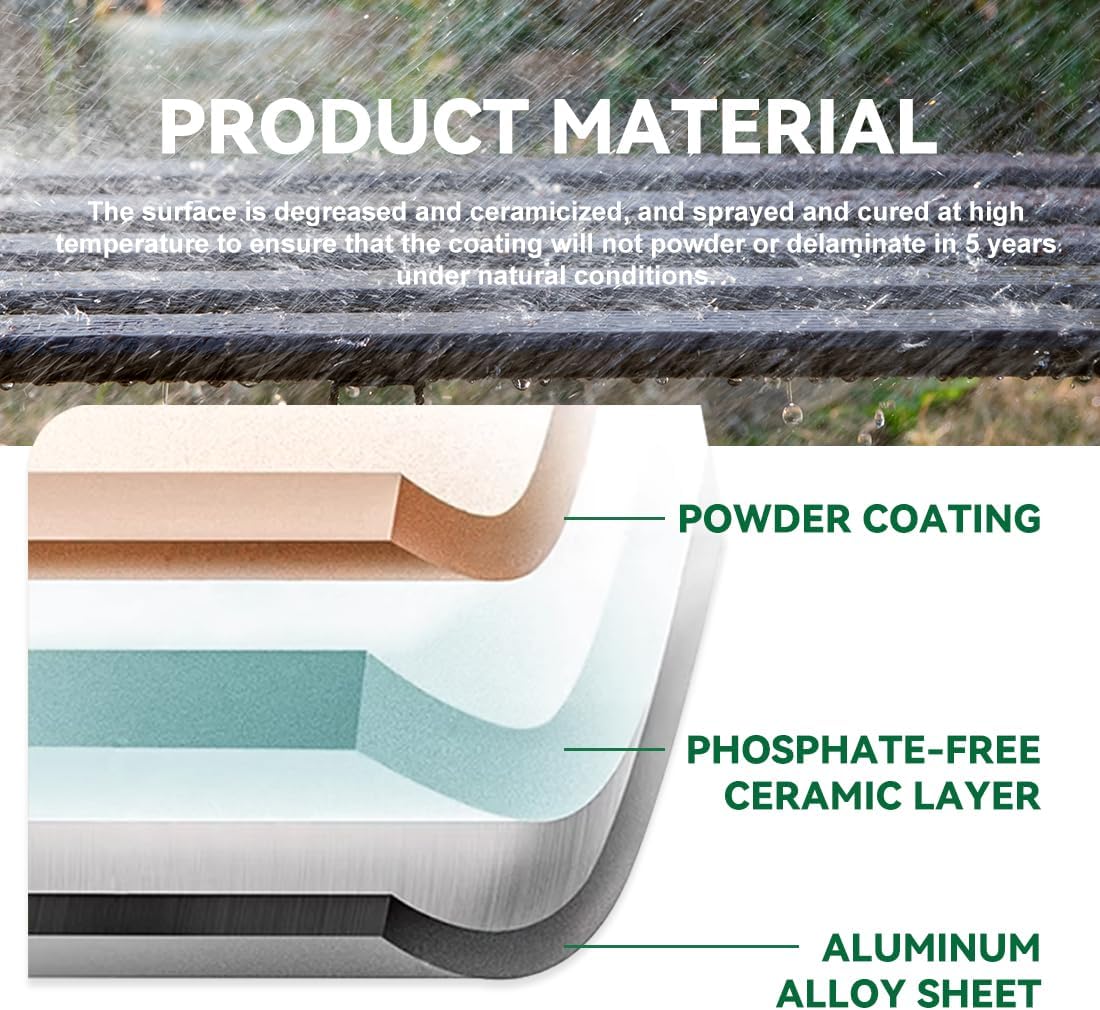 Metal Plant Stand, Rust-proof Aluminum Display Rack, Plants Display Stands Decoration Racks for Living Room Garden Balcony Patio (Ebony, 42.5Inch Tall Leg)