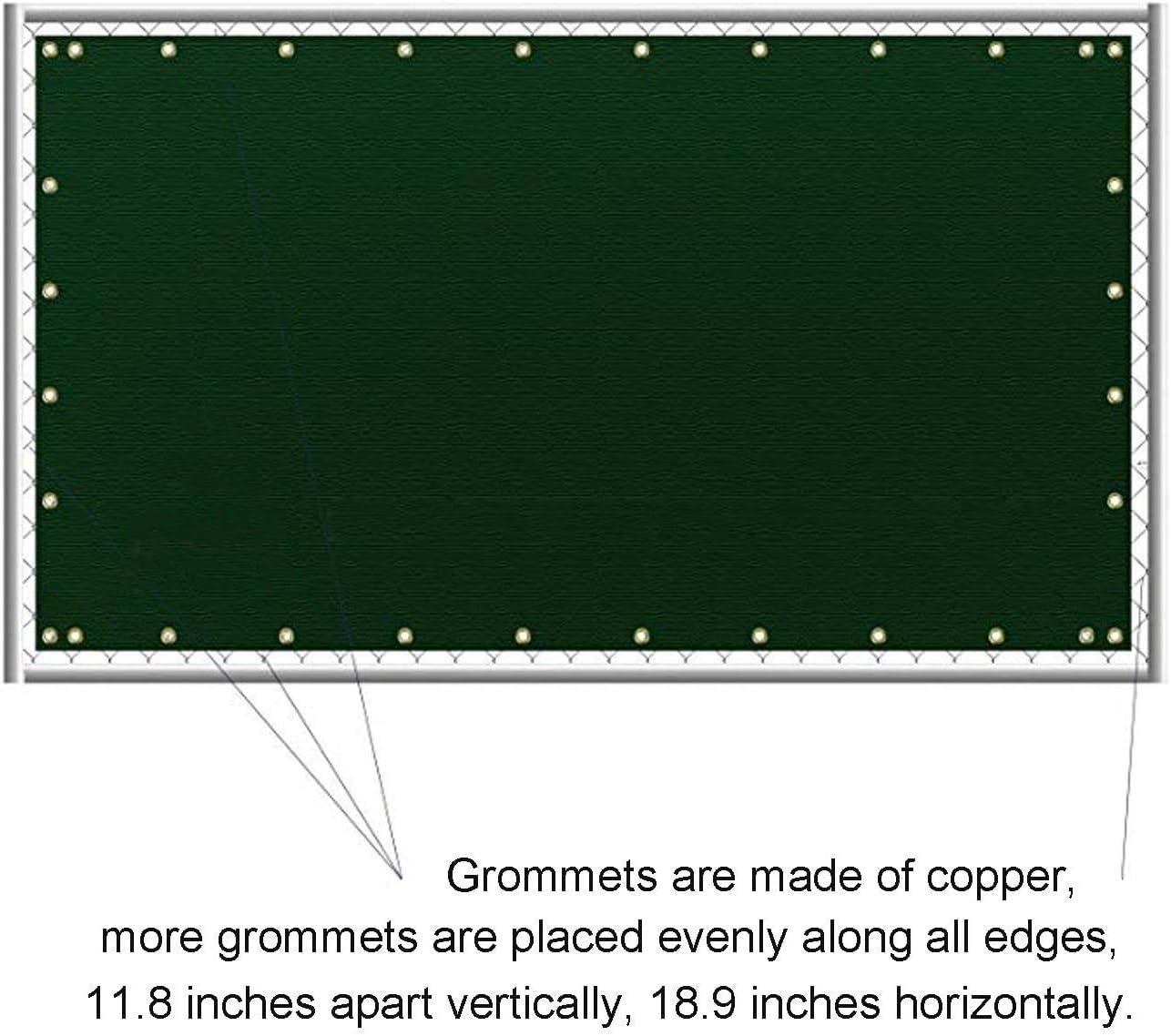 Sunnyglade 5 feet x 50 feet Privacy Screen Fence Heavy Duty Fencing Mesh Shade Net Cover for Wall Garden Yard Backyard (5 ft X 50 ft, Green)