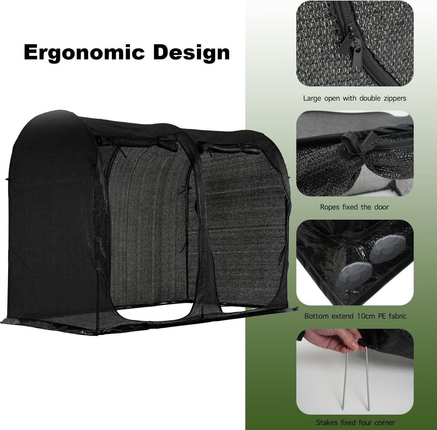 Large Tunnel 8.2'x4' Sunshade Cloth Gardening Net,Easy Set up 6FT Tall Crops Shade Net Cover, UV Resistant Plant 80% Sunblock Net for Vegetables,Fruits and Mini Flower Pot with Stakes and Carry