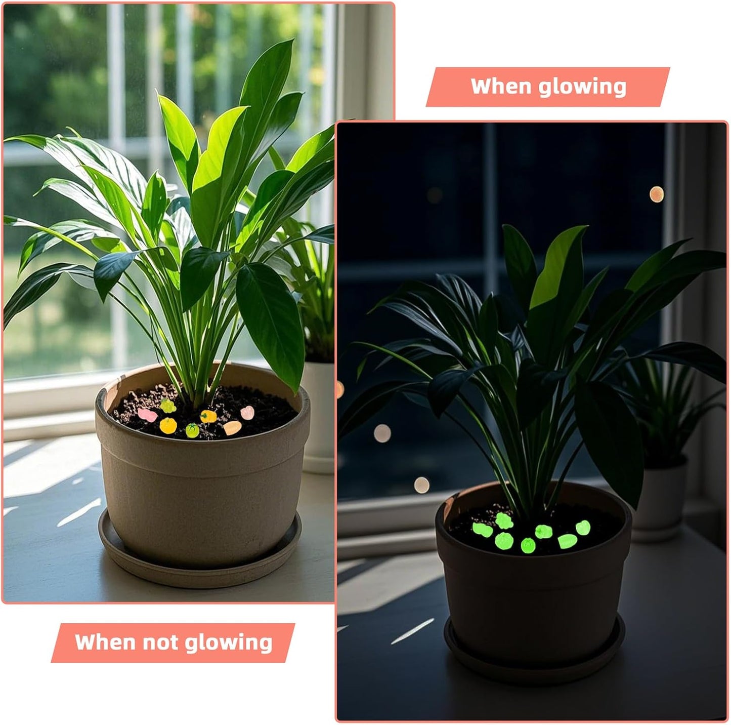 60 pcs Mini Luminous Fruits Vegetables Figurines, Resin Tiny Artificial Fruit Vegetables Glow in The Dark, Fake Miniature Food Decoration for DIY Art Crafts Miniature Landscapes Garden Home