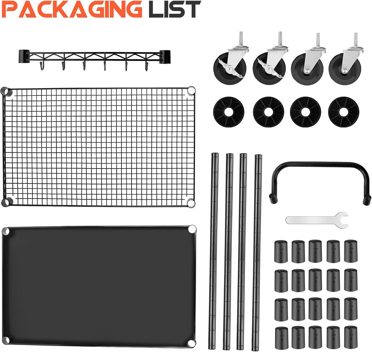 WDT 680Lbs Capacity Heavy Duty Rolling Utility Cart,2 Tier Rolling Carts with Wheels,Commercial Grade Metal Cart with Handle Bar & Shelf Liner,Trolley Serving Cart for Restaurant,Kitchen,Black