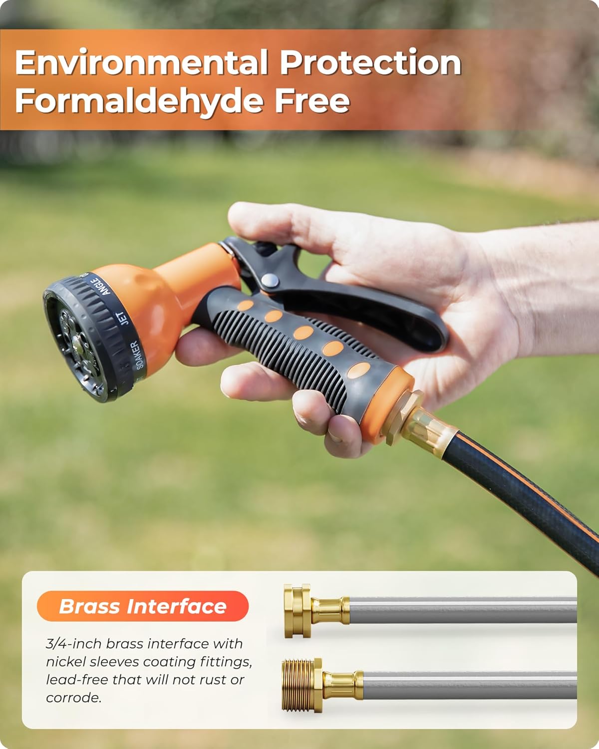 Ayleid Retractable Garden Hose Reel,5/8 in x 100 FT Wall Mounted Hose Reel, with 9- Function Sprayer Nozzle, Any Length Lock/Slow Return System/Wall Mounted/180°Swivel Bracket (Black)