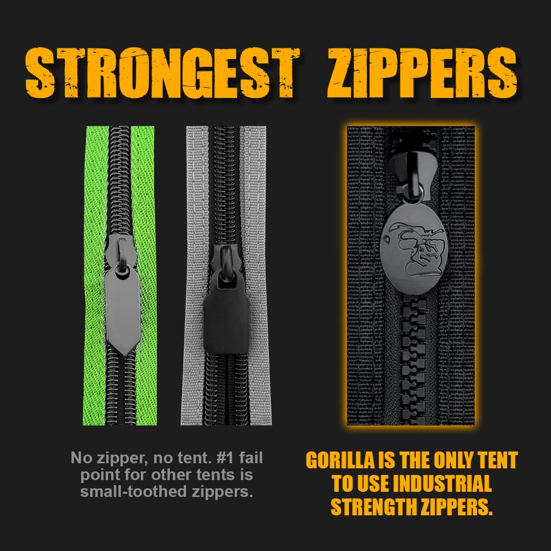 Gorilla Grow Tent Pro 2 x 4 x 6'11 to 7'11 w/Included Extension Kit - Tallest Premium Indoor Grow Tent, Thickest & Most Durable Gorilla Canvas, Strongest w/ 300lb Hang Capacity, Hydroponic Grow Box