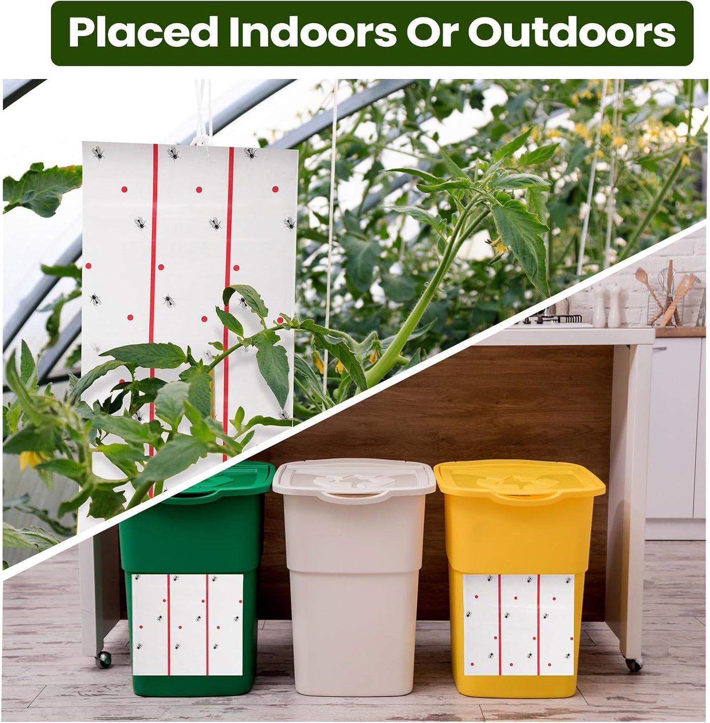 Qualirey Giant Sticky Fly Traps,30 Feet Fly Strips for Indoor Outdoor Hanging Flying Tapes Non Toxic Ribbon Fruit Gnat Killer for Mosquito Plants House Horse Stable (White,2 Pcs)