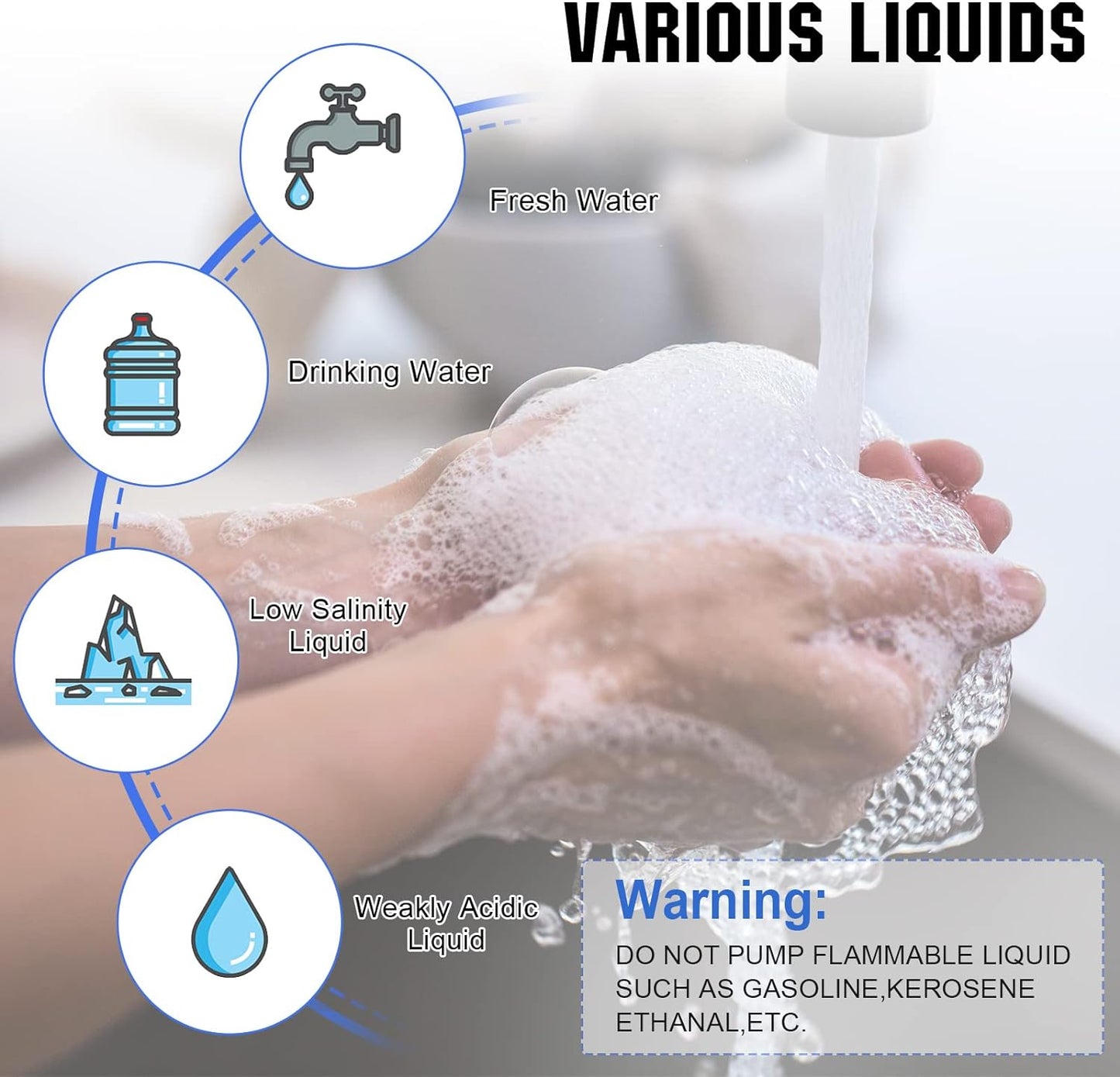 ECO-WORTHY 33-Series Industrial Water Pressure Pump 110V AC 4.0GPM 50PSI RV Fresh Water Diaphragm Pump include Garden Hose Adapters for Irrigation Marine Boat Sprinkler Faucet