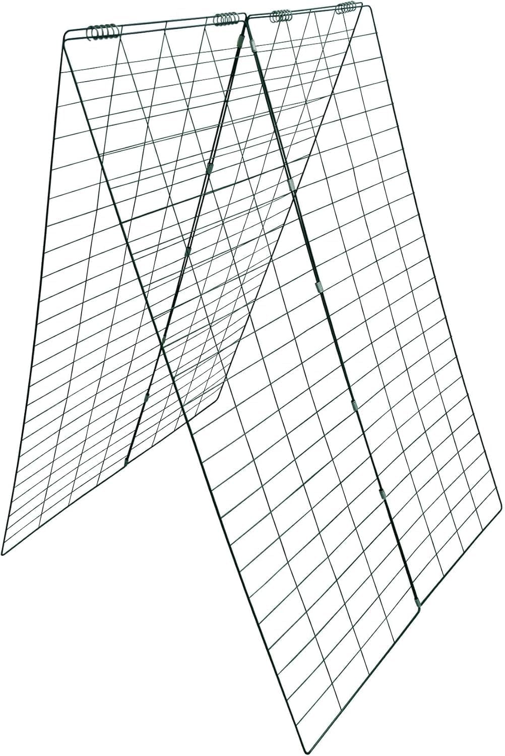 Garden Cucumber Trellis A-Frame Folding Plant Trellis 48 Inch by 34 Inch for Climbing Vegetables Flowers Black 1 Pack with Clips,Cable Ties and Ground Stakes