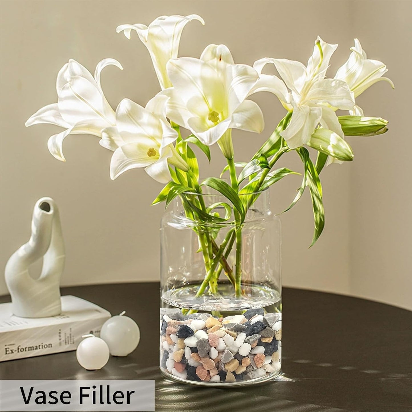 5 lbs Succulent and Cactus Pebbles for Indoor Plants, 3/8 Inch Pea Gravel Decorative River Rocks for Plants, Vases, Terrarium, Aquarium, Potted Top Dressing and Outdoor Landscaping Stones