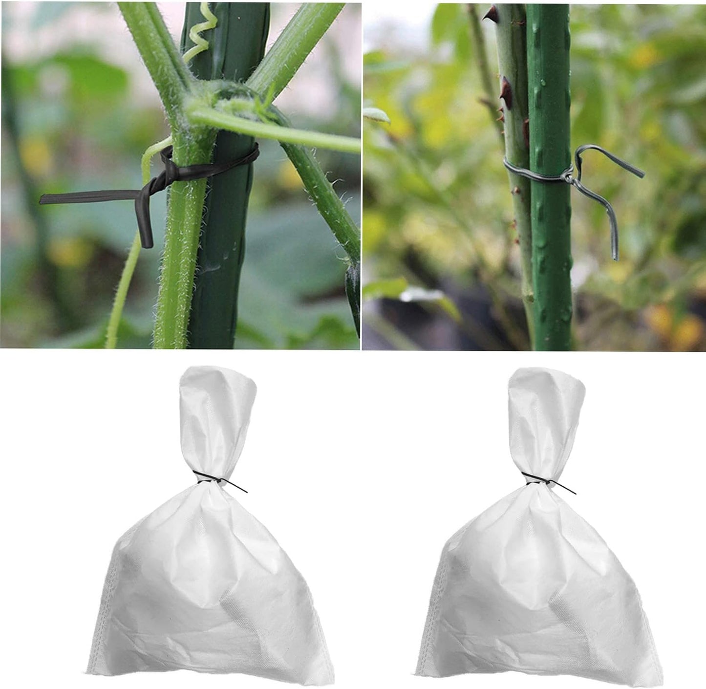 1000 pcs 8 inch Black Cable Twist Ties Plastic Twist Ties with Rugged Metal Innercores Reusable Fastening Cable Cord Wire Ties