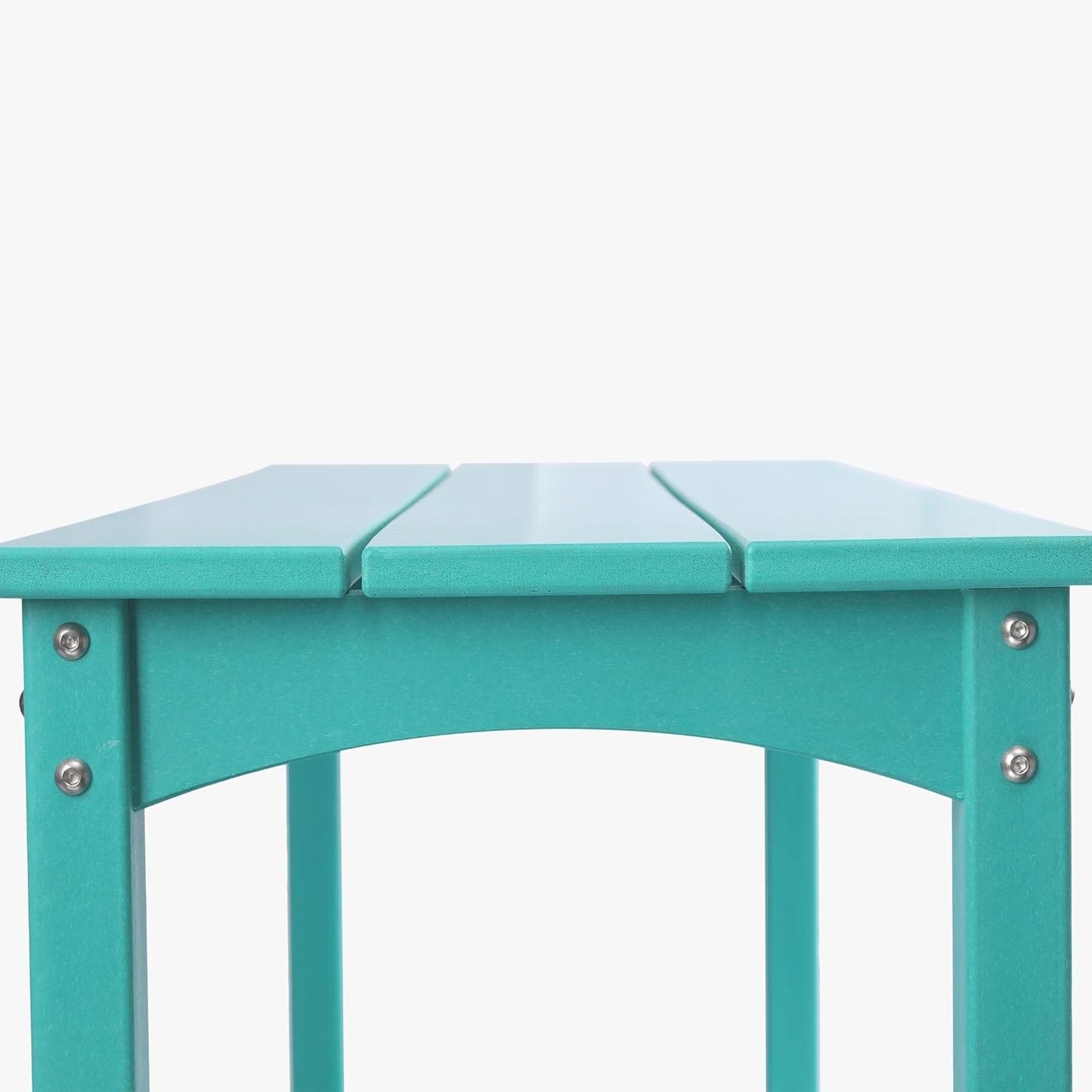 WestinTrends Malibu 55" Outdoor Patio HDPE Adirondack 2-Tier Shelf Console Table, Turquoise