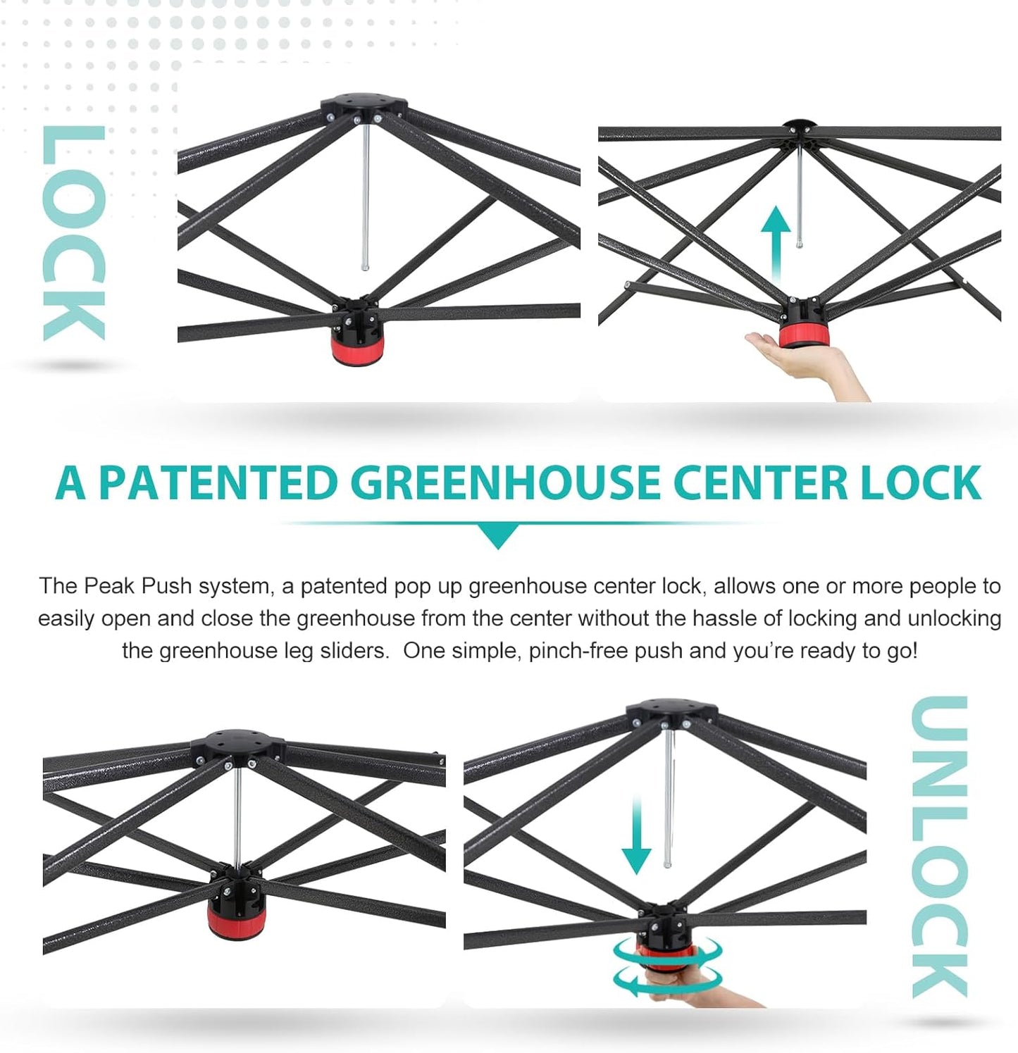 EAGLE PEAK 8x6 Portable Walk in Greenhouse with Polyester Reinforced Corners, Instant Pop Up Indoor Outdoor Gardening Green House, Roll Up Zipper Entry Doors and Mesh Windows, Green/White