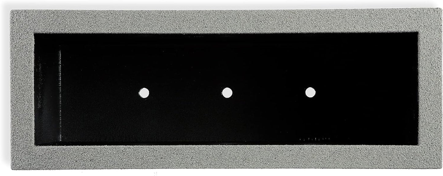 PolyStone Milan Tall Modern Outdoor/Indoor Rectangular Trough Planter, 46" L X 17" W X 19" H, Lightweight, Heavy Duty, Weather Resistant, Polymer Finish, Commercial and Residential (Gray Granite)