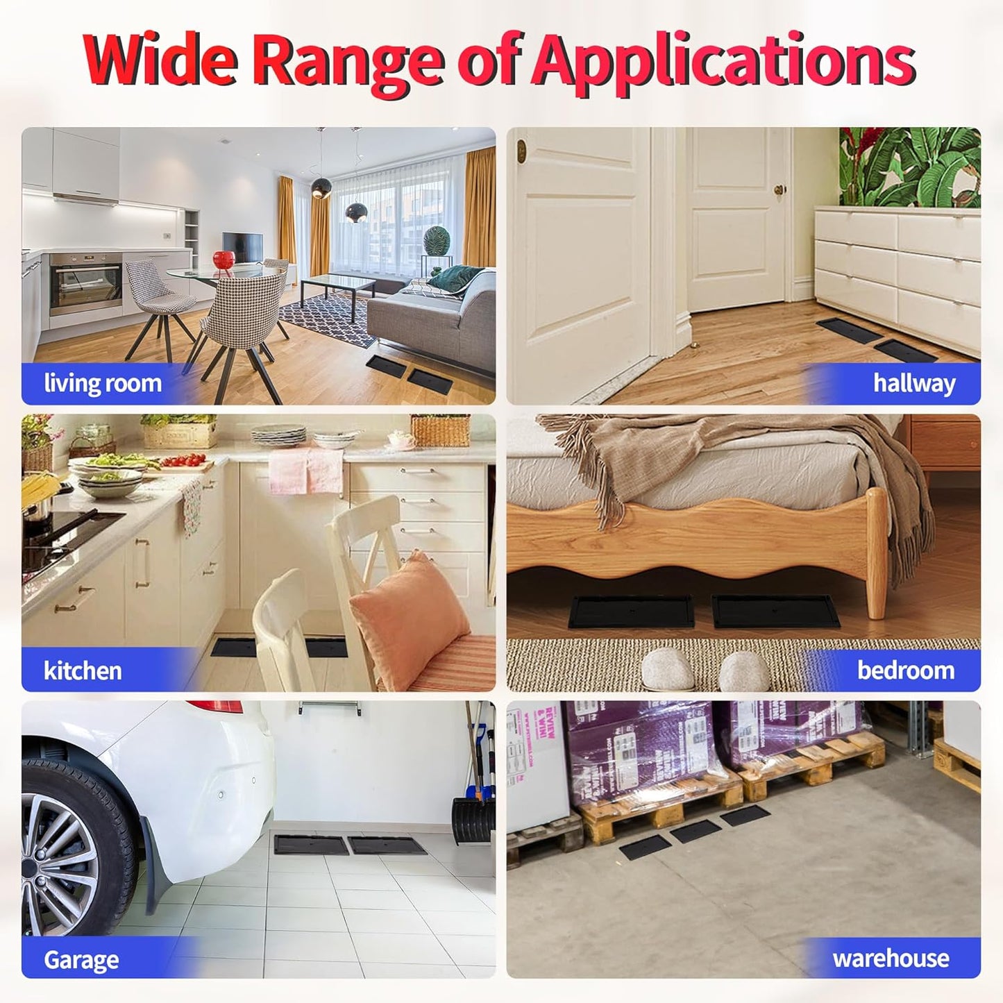 LULUCATCH Mouse Traps, 6 Pack Large Glue Traps Mouse Traps Indoor for Home, Pre-Baited Non-Toxic Bulk Glue Boards for Mice, Snakes, Rat, Cockroaches & Spiders, Pet Safe Pest Control