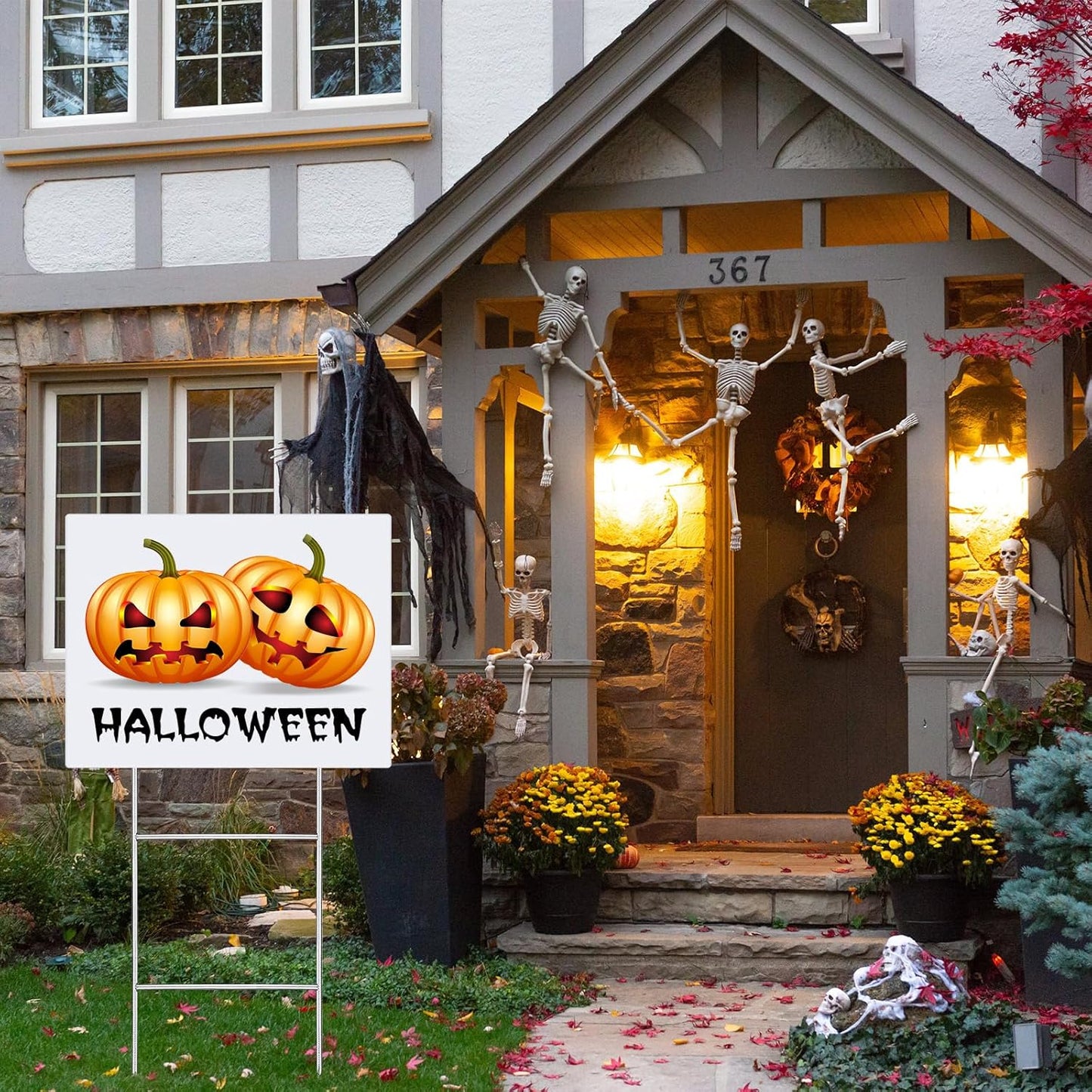 60 Pcs H Stakes for Yard Signs 24'' x 10'' Metal Heavy Duty H Frame Lawn Wire Stakes Weatherproof Metal Sign Holder Bulk for 4mm 5mm Corrugated Signs Board Guidepost Yard House Garden Decor