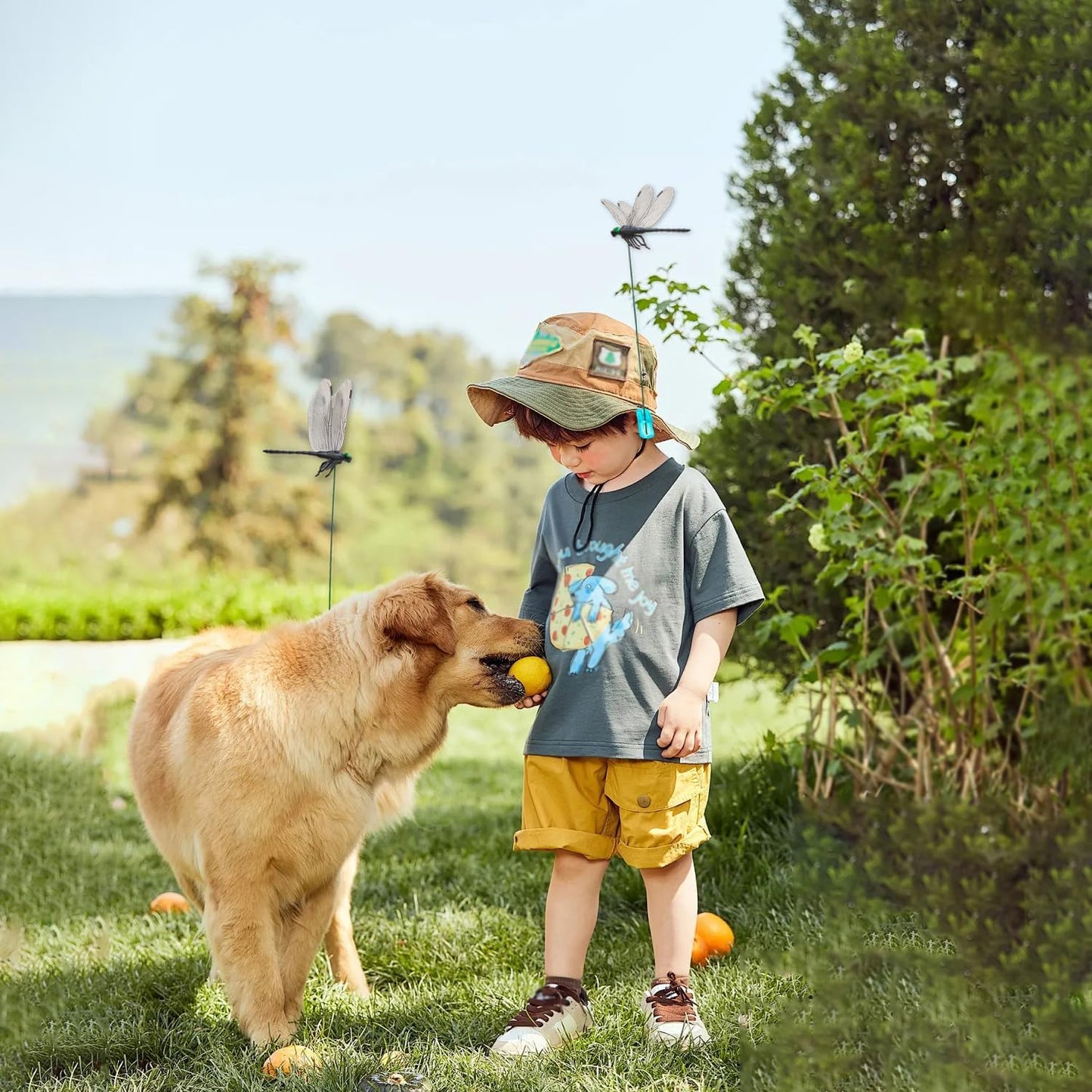 Dragonfly Clips Black Dragon Fly Hat Clip Artificial Realistic 3D Dragonflies Garden Stakes Decor for Indoor Outdoor (10 Pcs)