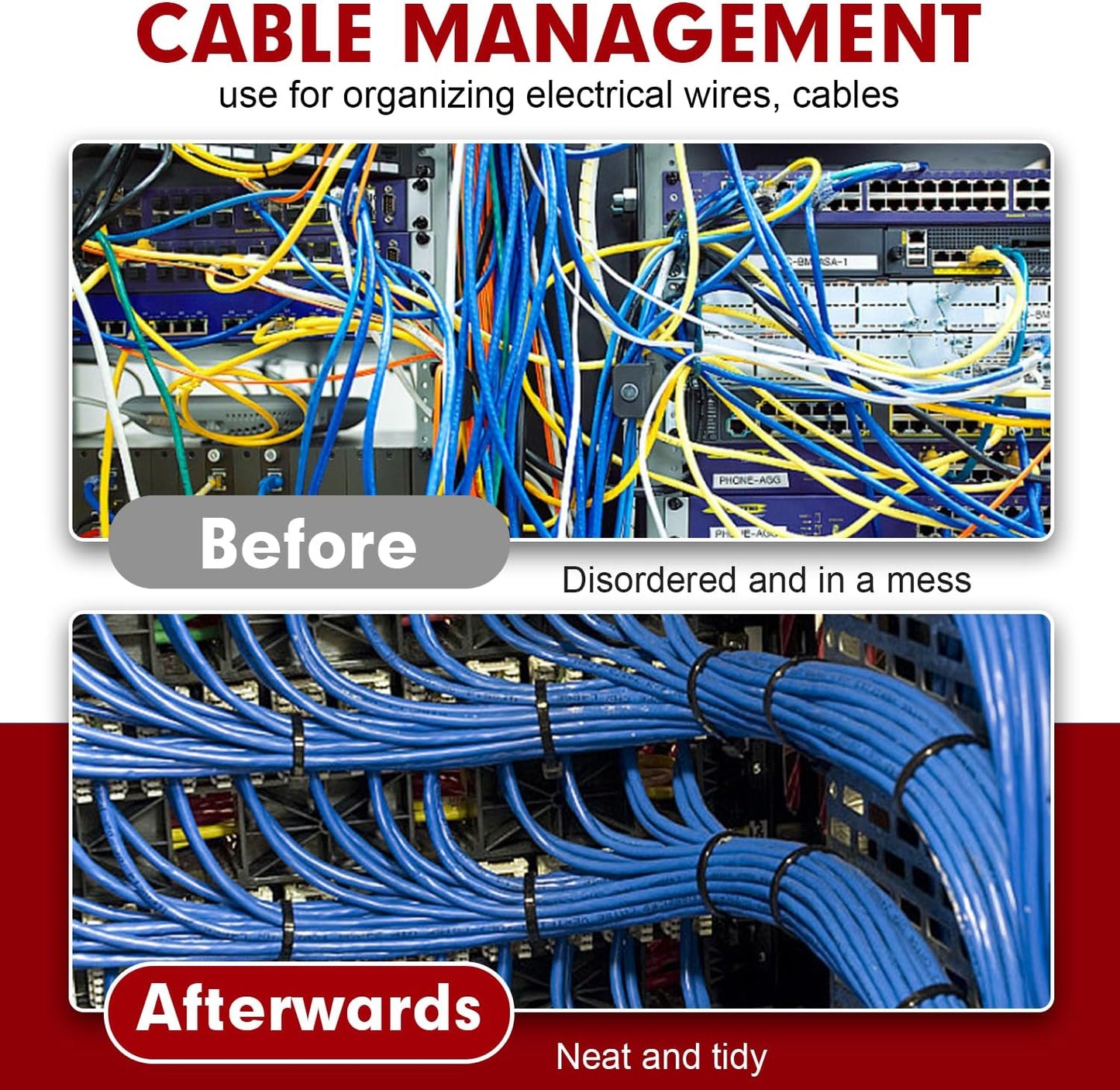 Zip Ties, RAZCC 1200pcs Black Cable Zip Ties 12 Inch, Heavy Duty Plastic Wire Ties with 70lb Tensile Strength, Self-Locking Black Nylon Tie Wraps for Indoor and Outdoor