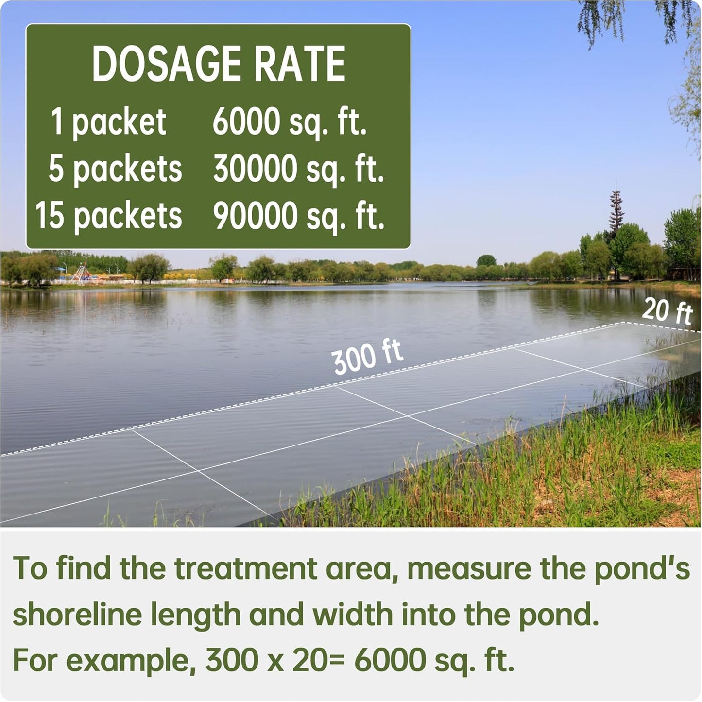 Muck Reducer - 15LB Natural Sludge Solution Tablets for Ponds & Lakes, Away Muck & Odor Control, Safe for Aquatic Life, Wildlife & Recreation, Treats Up to 90,000 Sq Ft