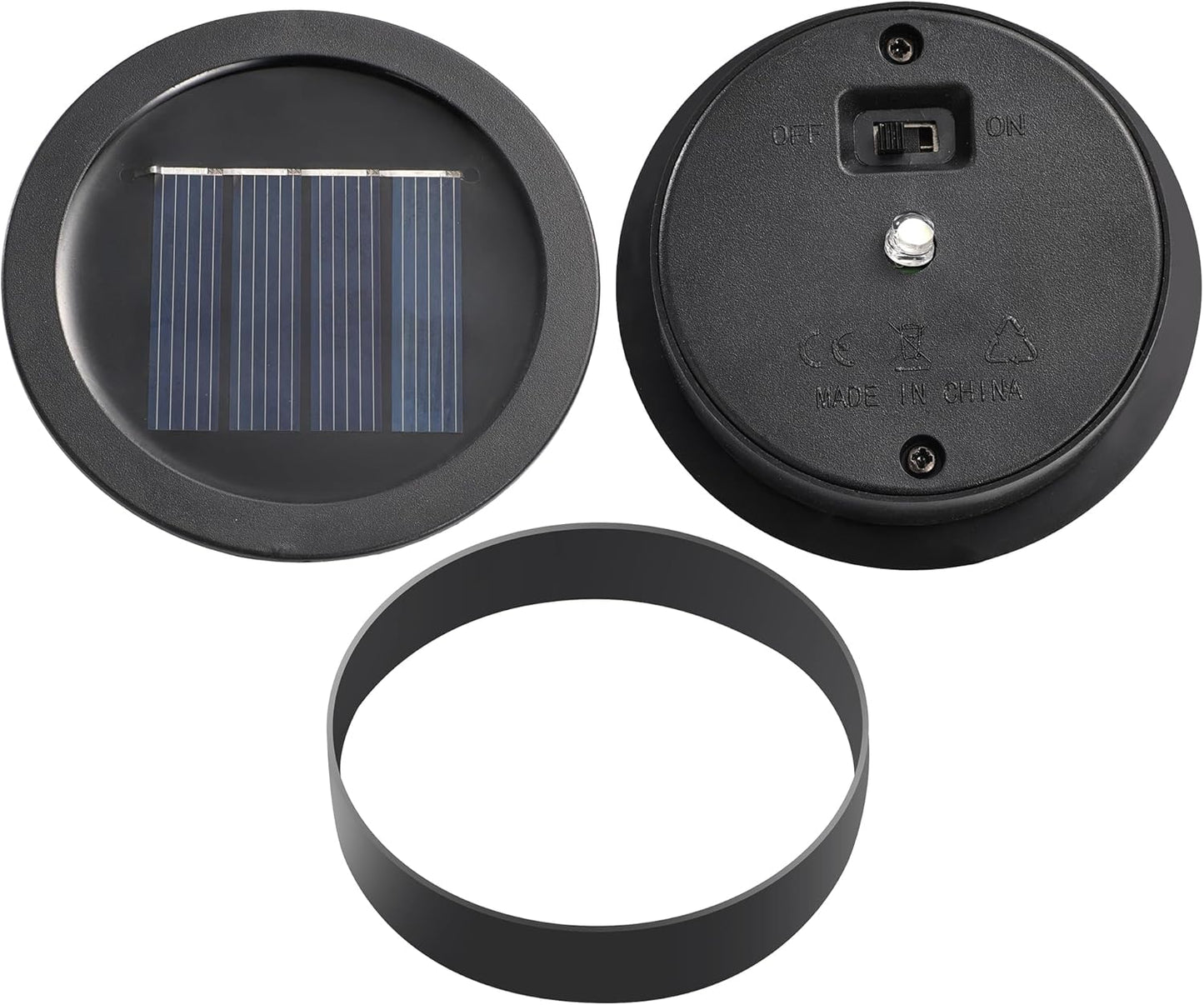 Cooo 2 Pack Mosaic Solar Lantern Outdoor Waterproof IP68 Hanging Projection Light Hidden Lid Pear-Shaped Lantern with Rope Handle Solar Powered Auto On for Patio Garden Fence Table - Azure Lattice