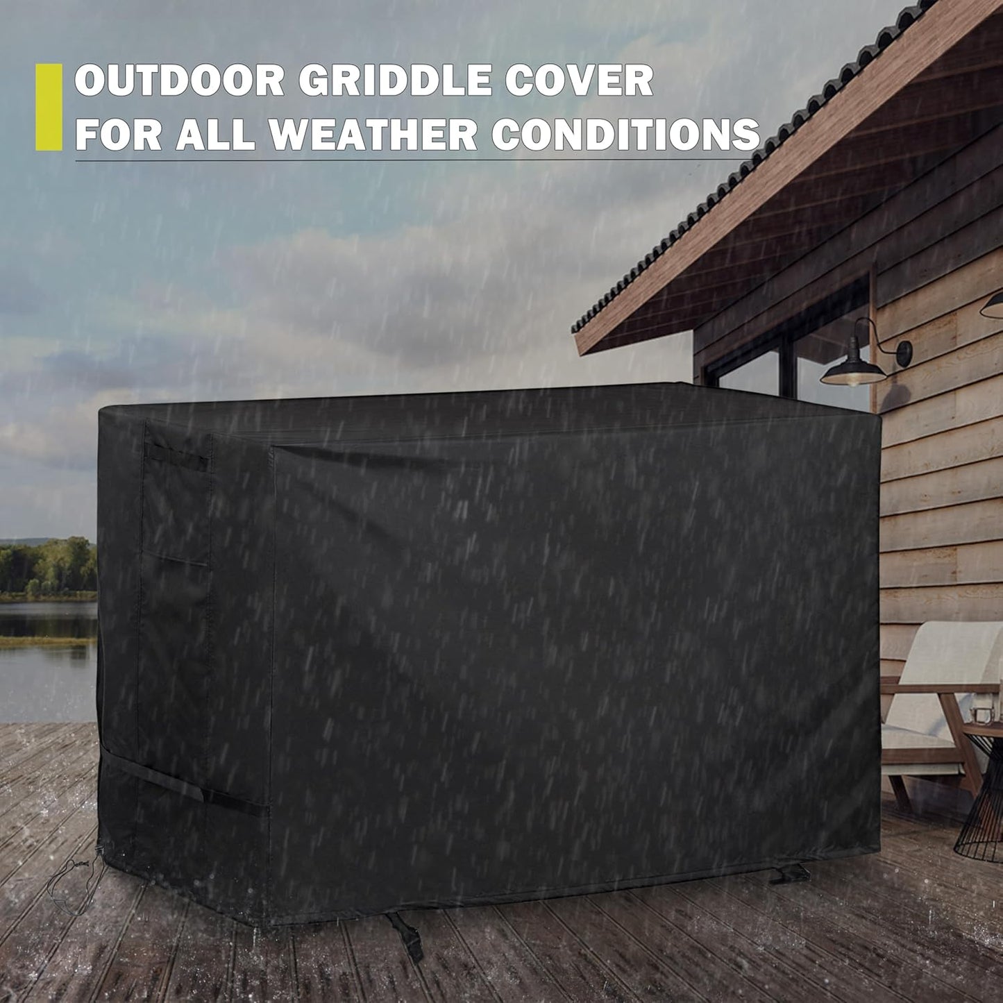 Griddle Cover for Member's Mark Pro Series 5-Burner Outdoor Gas Grill Model # G70305, Flat Top Grill Cover for Member's Mark 5 Burner Outdoor Griddle Model # G70306-Waterproof
