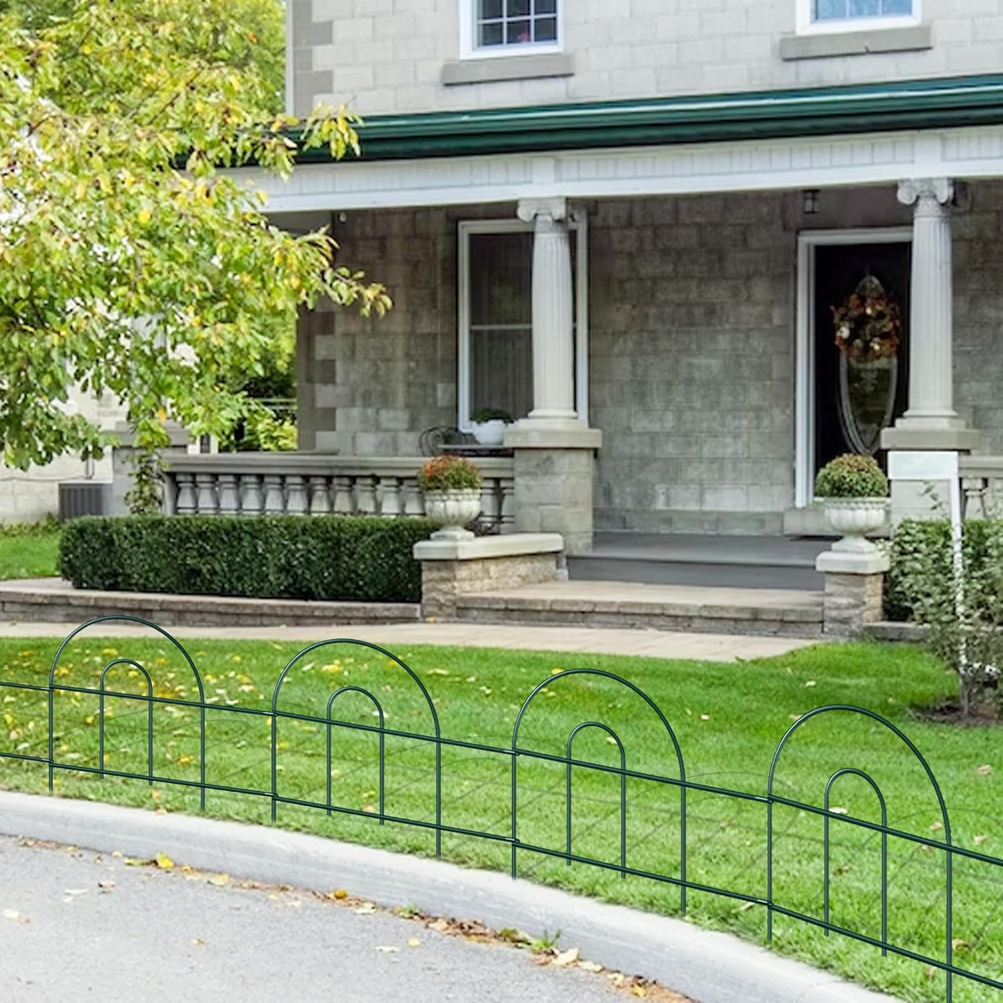 Decorative Garden Folding Border Fence, Metal Wire Edging Flower Fence Panel 18in X50ft Outdoor Patio Landscape