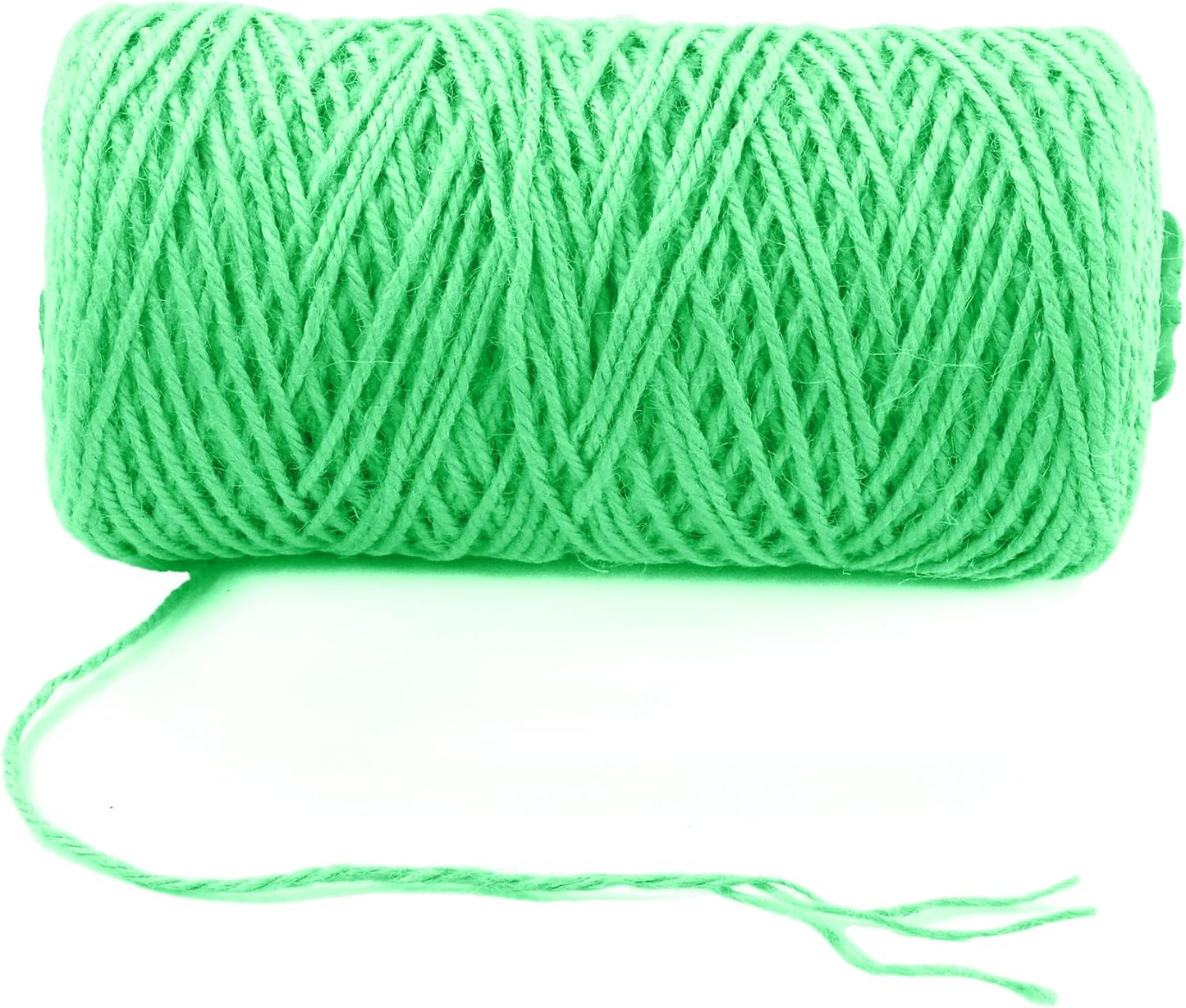 3mm x 500 Feet Light Green Jute Rope, Twine for Gardening Tomato Climbing Plant Tie Floristry Crafts Gift Wrapping Packing Decor