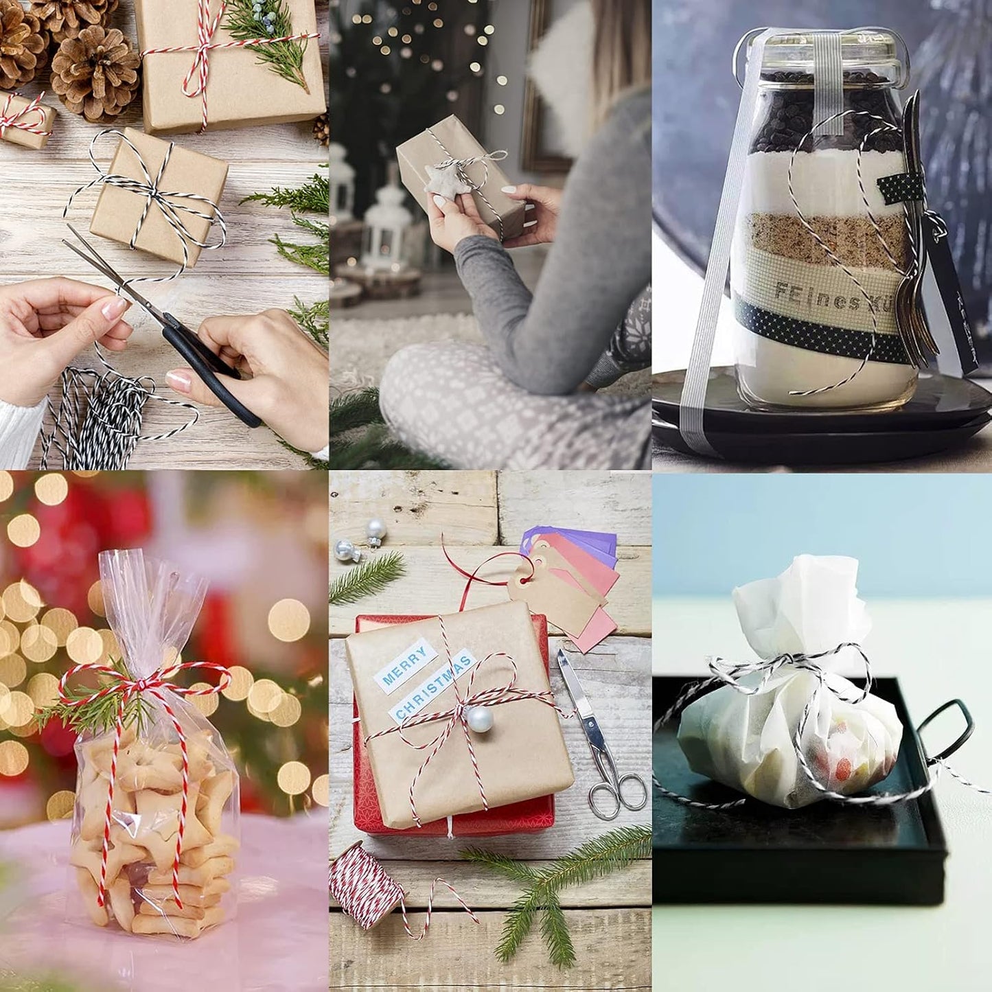 Anvin Cotton Twine - Natural Jute, Bakers & Butchers Twine, 984 Feet (Pack of 3, 10 Ply, 2mm Thick) for Arts, Crafts & Gardening