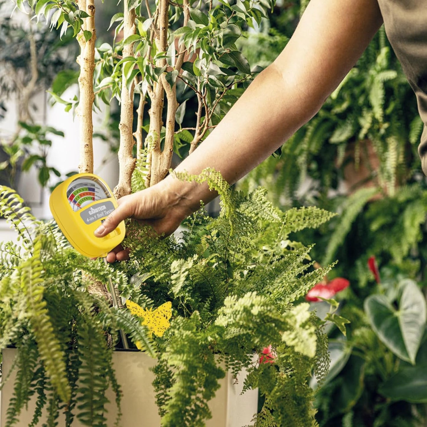 Gardtech Soil Moisture Meter - 4-in-1 Soil Test Kit Without Battery, Soil Moisture/Light/Nutrients/pH Meter for Plant, Garden, Lawn, Indoor & Outdoor(deep Green)