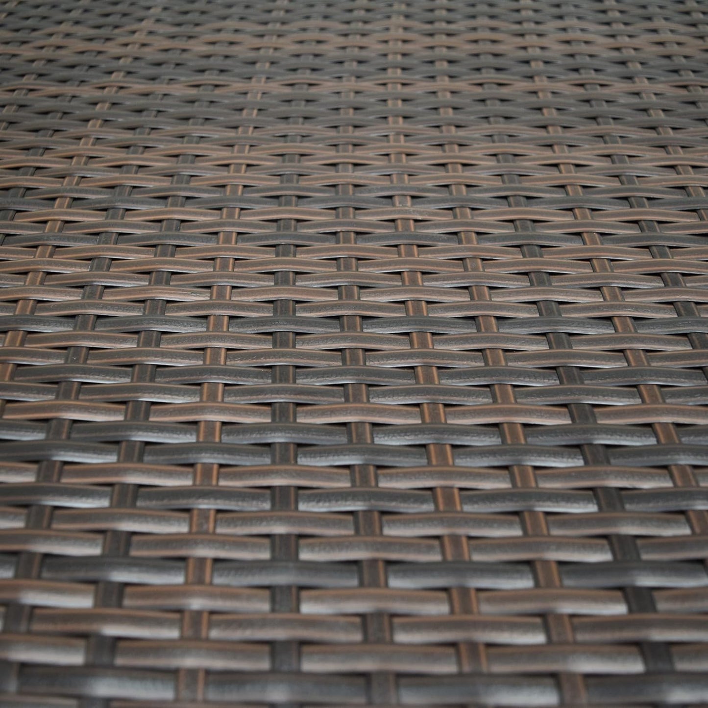 Oakland Living Brown Indoor and Outdoor Balcony Patio Deck Porch Pool 113 Gallon Wicker Storage Box Trunk Bin with Metal Frame