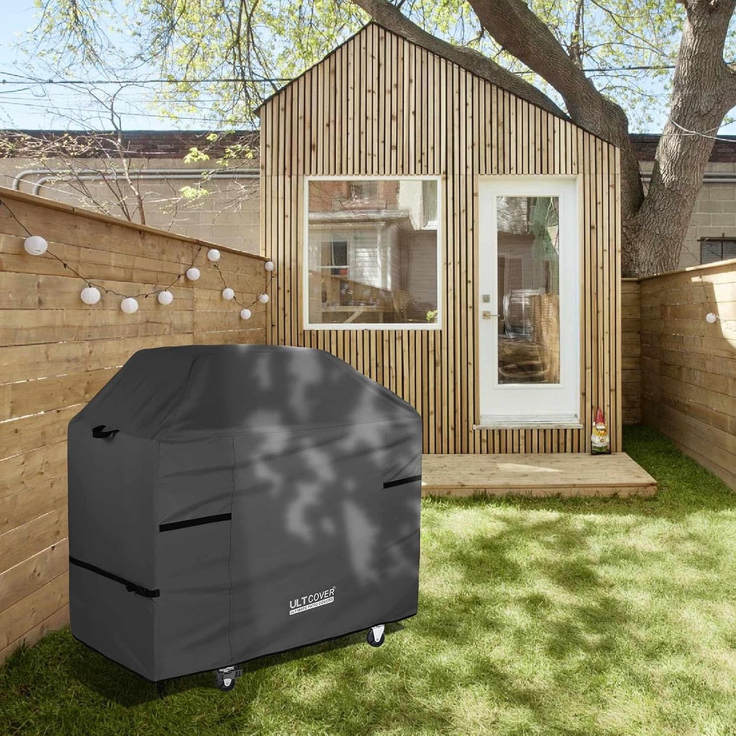 ULTCOVER Waterproof Grill Cover 58 inch, Heavy Duty BBQ Cover for 3-5 Burners Outdoor Gas Barbecue Grill, Black