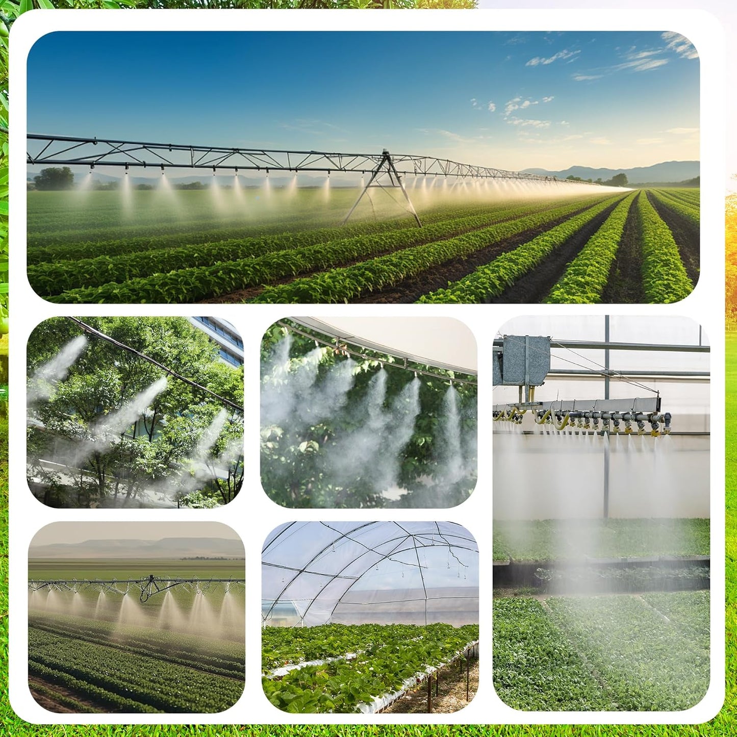 50 Pack Brass Misting Nozzles with 50Pc Brass Misting Nozzles O Ring,Heavy Duty Misting Nozzle 0.02" Orifice (0.5 mm)10/24 UNC for Outdoor Cooling System Dust Control