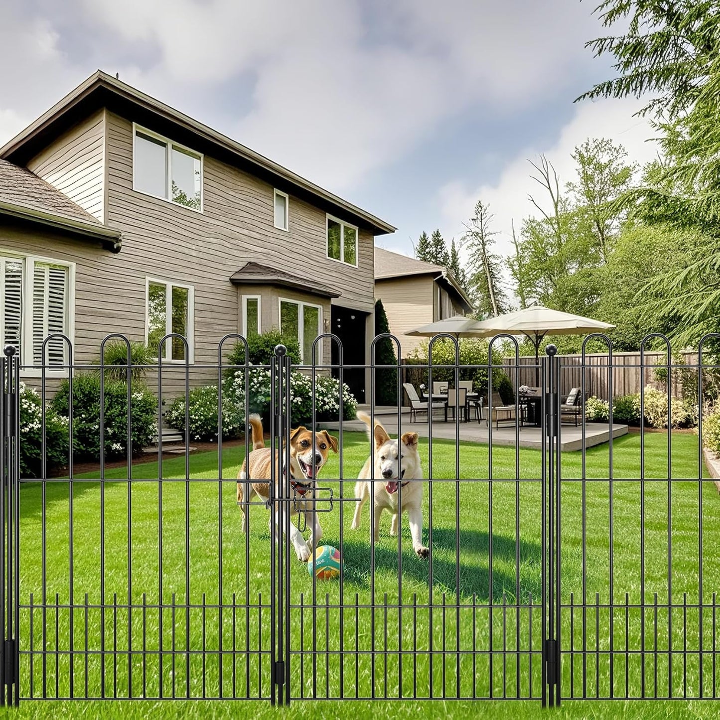 5 Panels Dog Fence Outdoor for Yard, 39.5in (H) x 11.5ft (L) Dog Fence for Garden