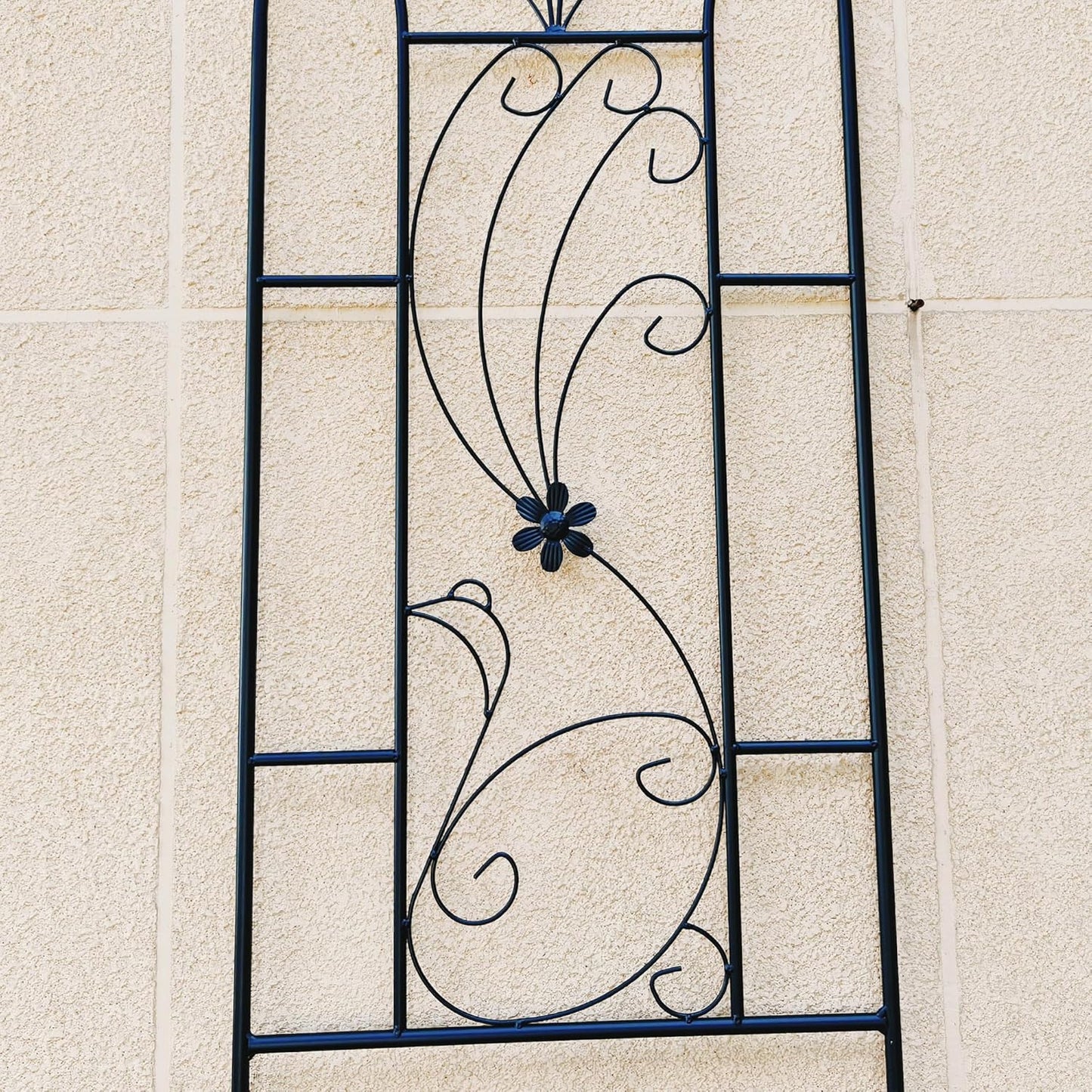 Garden Trellises, 4 Pack Black Metal Coated Rustproof Trellis for Climbing Plants Outdoor, Roses, Vines, Flowers, and Vegetables-86.7" x 19.7"